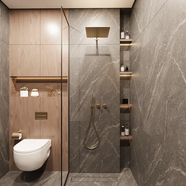 Modern bathroom design visualization