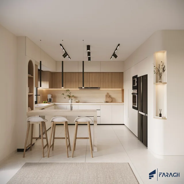Modern kitchen interior visualization